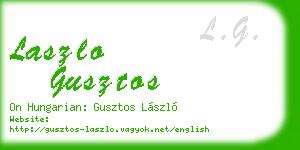 laszlo gusztos business card