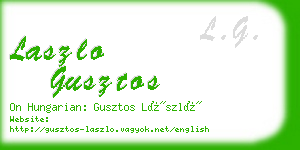 laszlo gusztos business card